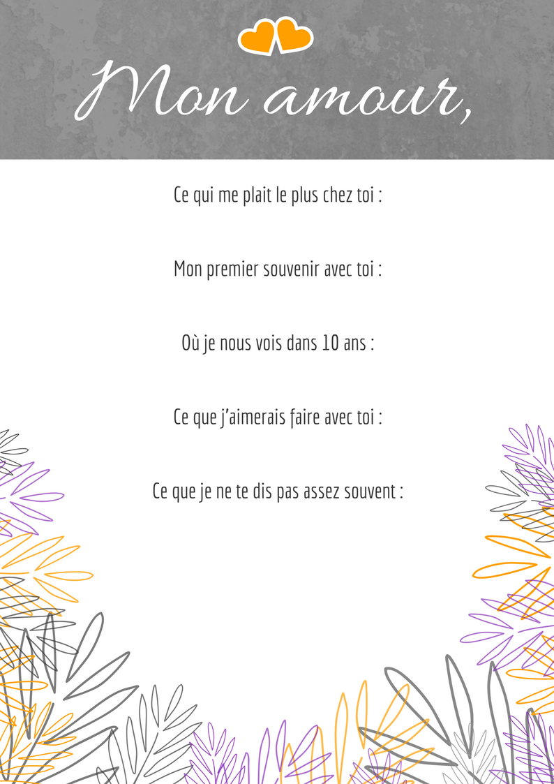 saint valentin lettre